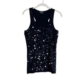 Wet Seal Women's Sequins Tank Top in Black - Size M